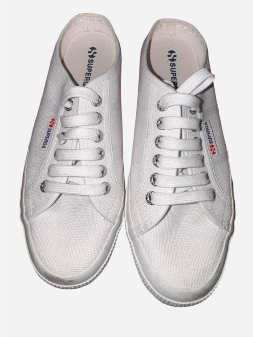 Superga 2402 Mule White Canvas Sneakers EU 39 / Size 8